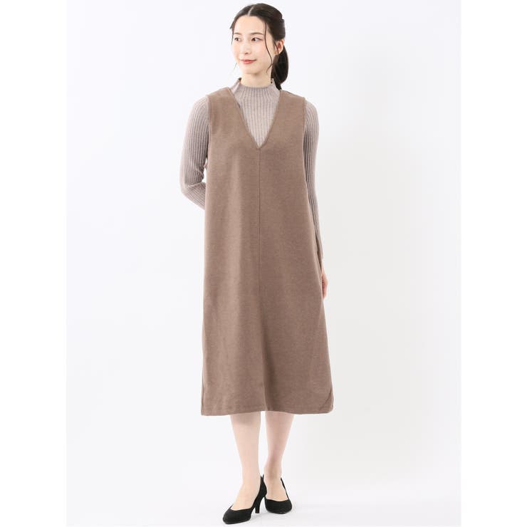 30茶 | ストレッチウォッシャブル ウーリッシュ ジャンスカ(セットアップ可能) | TAKA-Q WOMEN