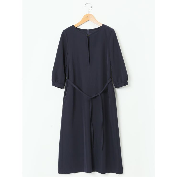 ダブルクロス サックワンピース 紺(セットアップ可能) | TAKA-Q WOMEN | 詳細画像10 