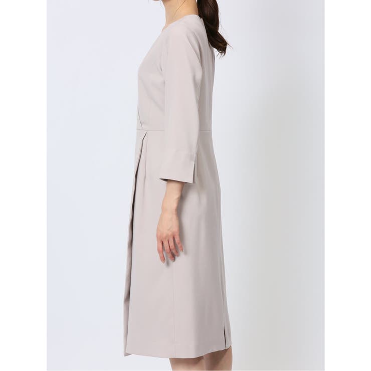 ウーリッシュ カシュクールワンピース ライトグレー(セットアップ可能) | TAKA-Q WOMEN | 詳細画像7 
