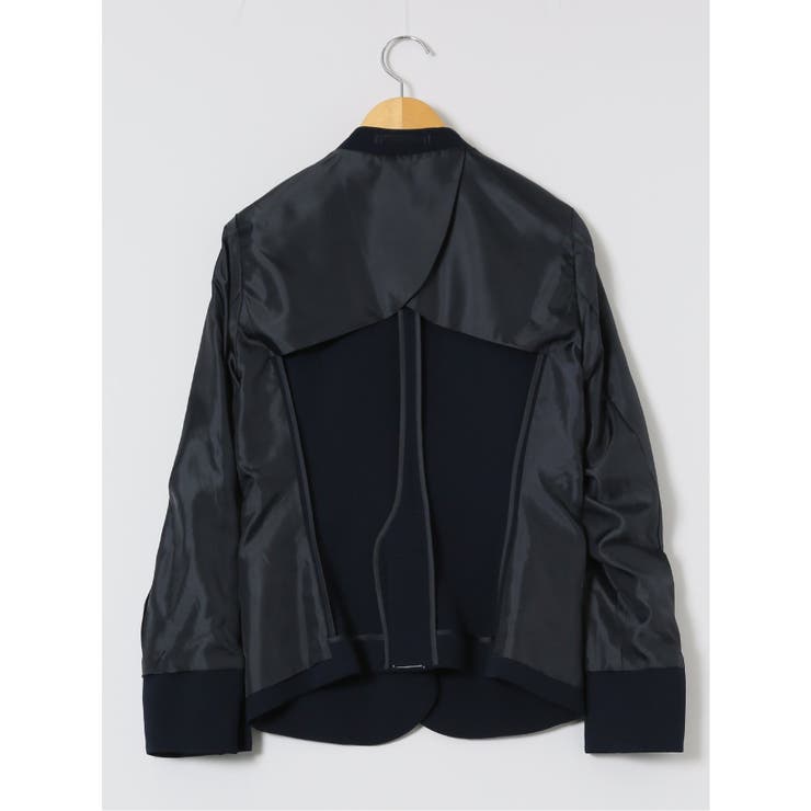 ストレッチウォッシャブル カラーレスジャケット 紺 | TAKA-Q WOMEN | 詳細画像12 