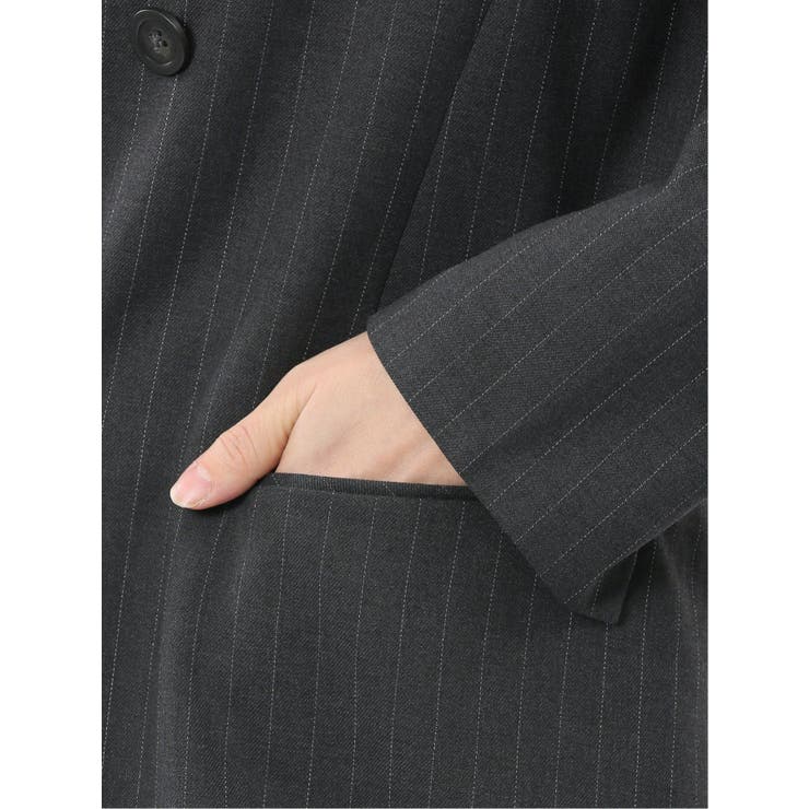 ビリーストライプ ダブルジャケット グレー(セットアップ可能) | TAKA-Q WOMEN | 詳細画像10 