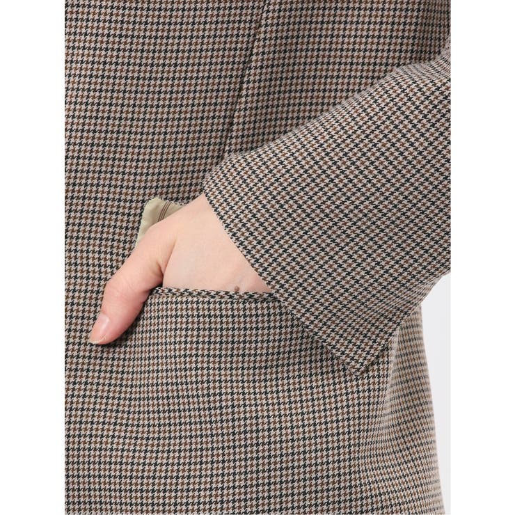 ストレッチウォッシャブル チェック柄 リラクシング ダブルジャケット | TAKA-Q WOMEN | 詳細画像10 