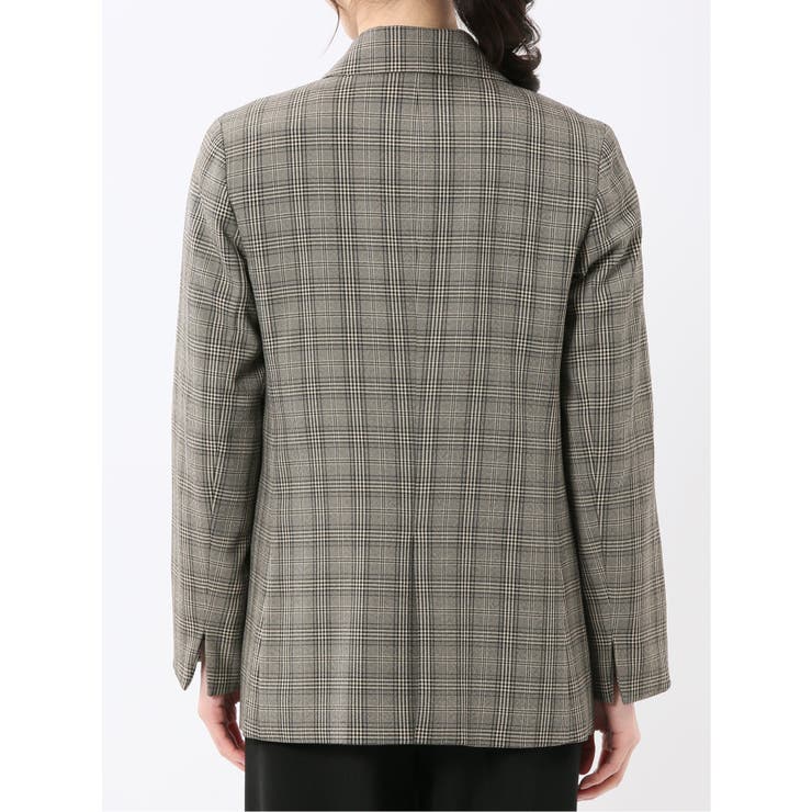 ストレッチウォッシャブル チェック柄 リラクシング ダブルジャケット | TAKA-Q WOMEN | 詳細画像8 