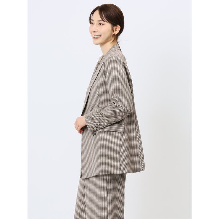 ストレッチウォッシャブル ガンクラブチェック柄 ダブルジャケット[品番：TKQJ0023210]｜TAKA-Q  WOMEN（タカキューウーマン）のレディースファッション通販｜SHOPLIST（ショップリスト）