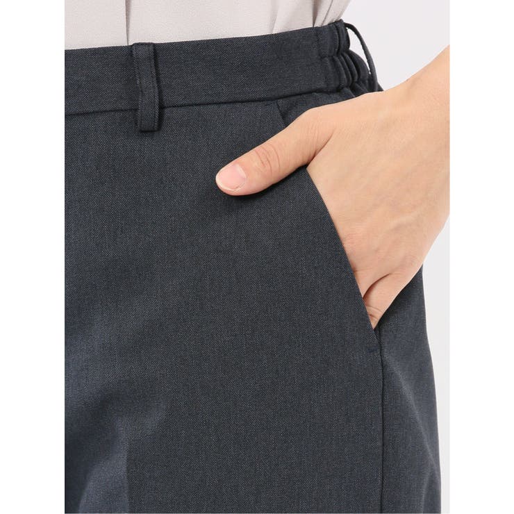 ストレッチウォッシャブル ウール調 テーパードパンツ 紺(セットアップ可能) | TAKA-Q WOMEN | 詳細画像9 