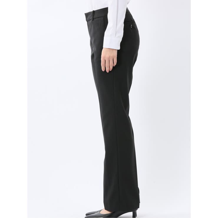 クリアエフェクト 黒無地 ストレートパンツ(セットアップ可能) | TAKA-Q WOMEN | 詳細画像7 