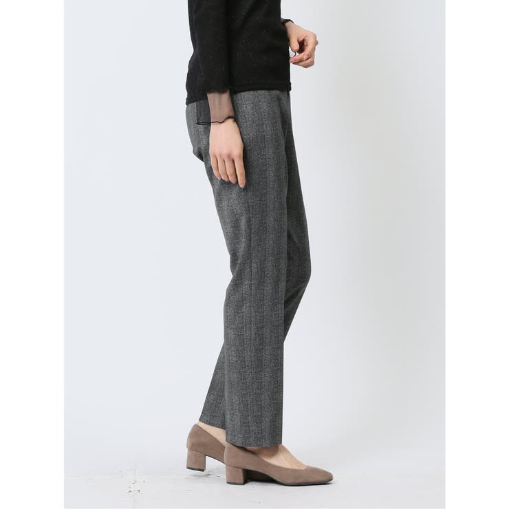 ポンチ テーパードパンツ チェックグレー(セットアップ可能) | TAKA-Q WOMEN | 詳細画像4 