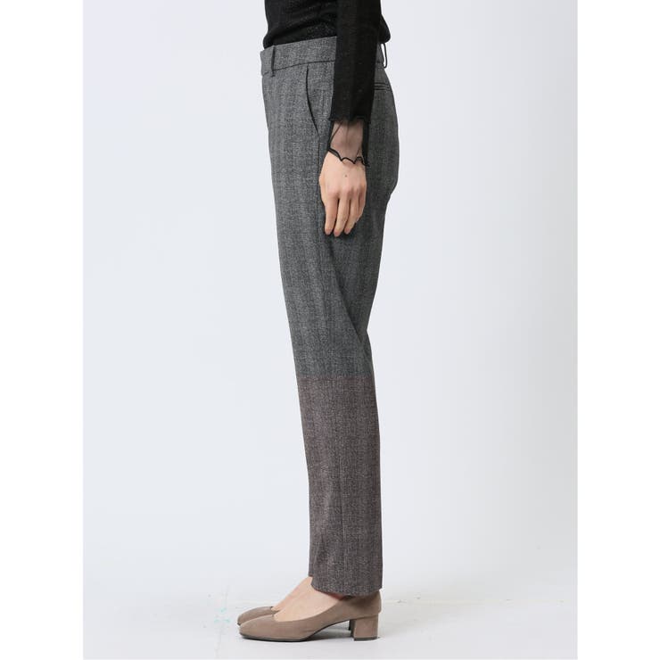 ポンチ テーパードパンツ チェックグレー(セットアップ可能) | TAKA-Q WOMEN | 詳細画像7 