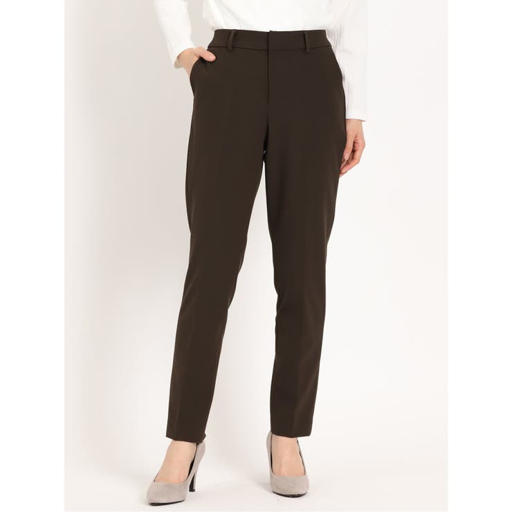 30茶 | ダブルクロス テーパードパンツ 茶(セットアップ可能) | TAKA-Q WOMEN