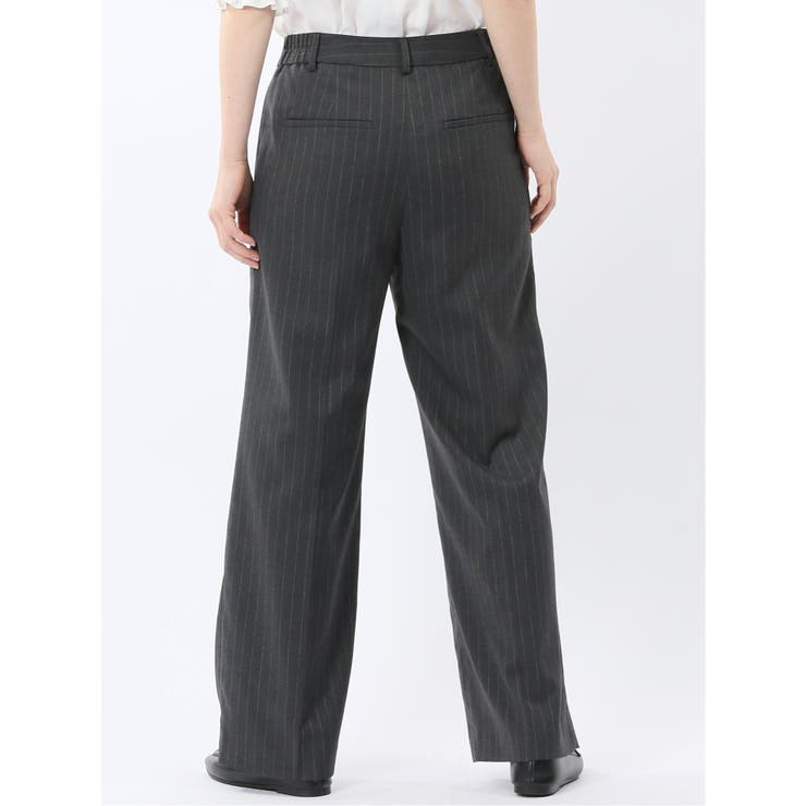 ビリーストライプ ワイドパンツ グレー(セットアップ可能) | TAKA-Q WOMEN | 詳細画像3 