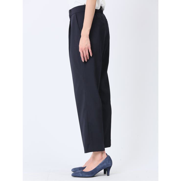 シアサッカー テーパードパンツ 紺(セットアップ可能) | TAKA-Q WOMEN | 詳細画像6 