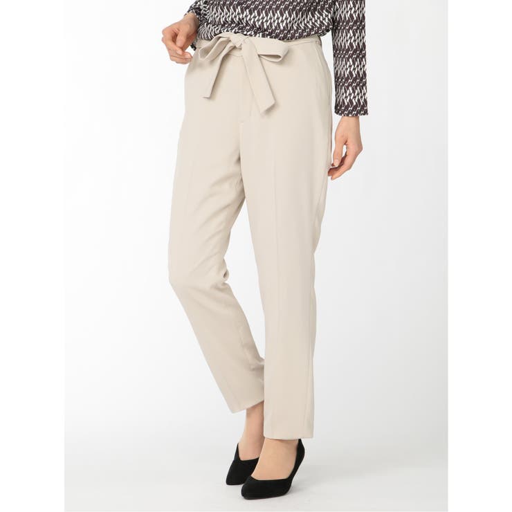 ダブルクロス セットアップ テーパードパンツ ベージュ | TAKA-Q WOMEN | 詳細画像2 