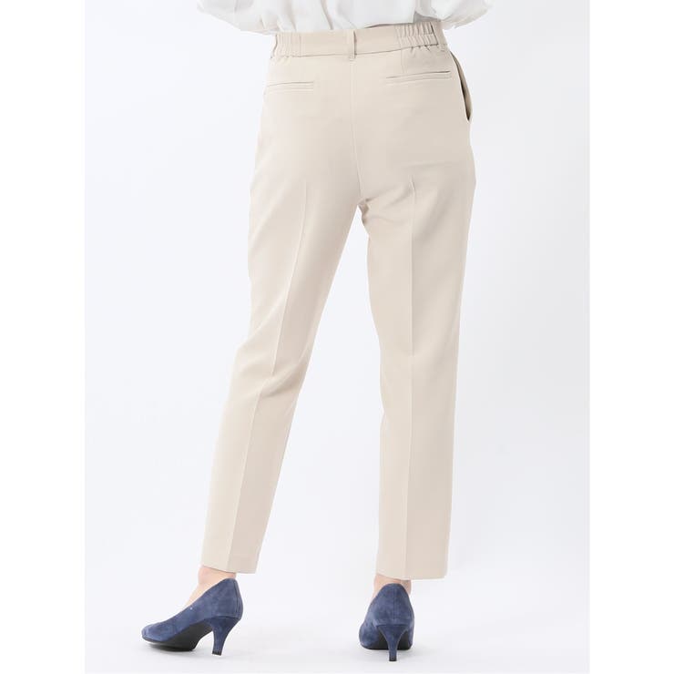 ダブルクロス テーパードパンツ ベージュ(セットアップ可能) | TAKA-Q WOMEN | 詳細画像3 