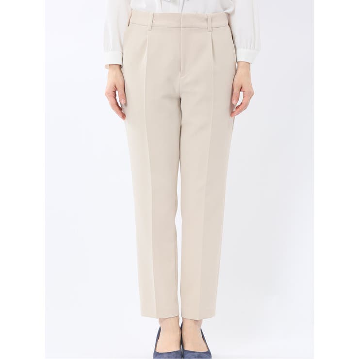 ダブルクロス テーパードパンツ ベージュ(セットアップ可能) | TAKA-Q WOMEN | 詳細画像7 