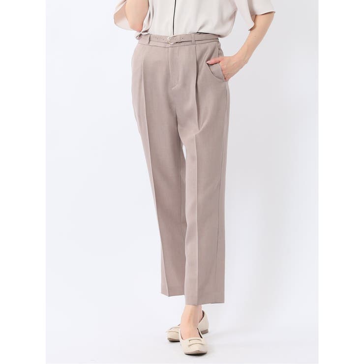 ストレッチウォッシャブル テーパードパンツ ベージュ(セットアップ可能) | TAKA-Q WOMEN | 詳細画像1 