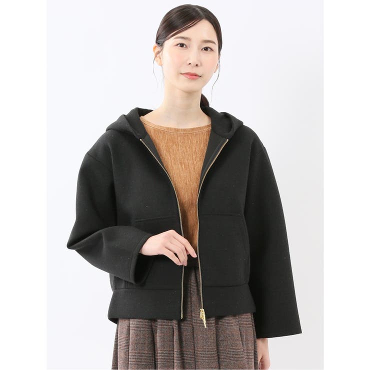 ツイードボンディング フーデッドブルゾン | TAKA-Q WOMEN | 詳細画像1 