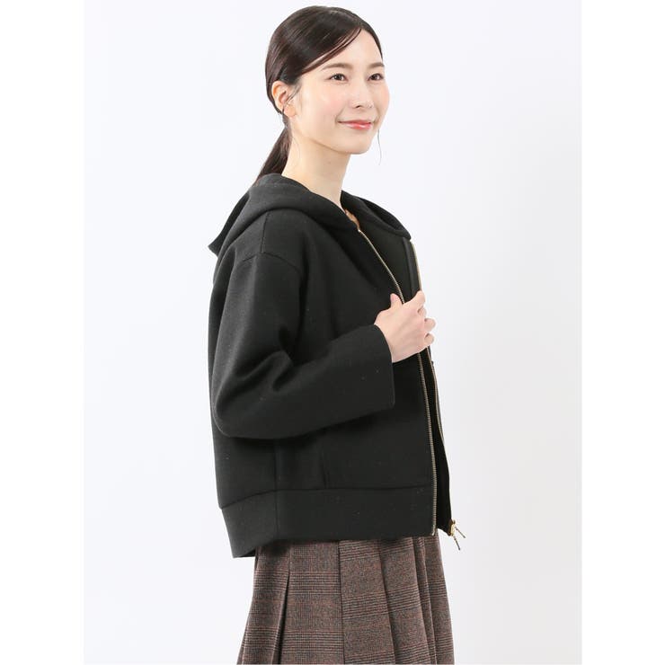 ツイードボンディング フーデッドブルゾン | TAKA-Q WOMEN | 詳細画像4 