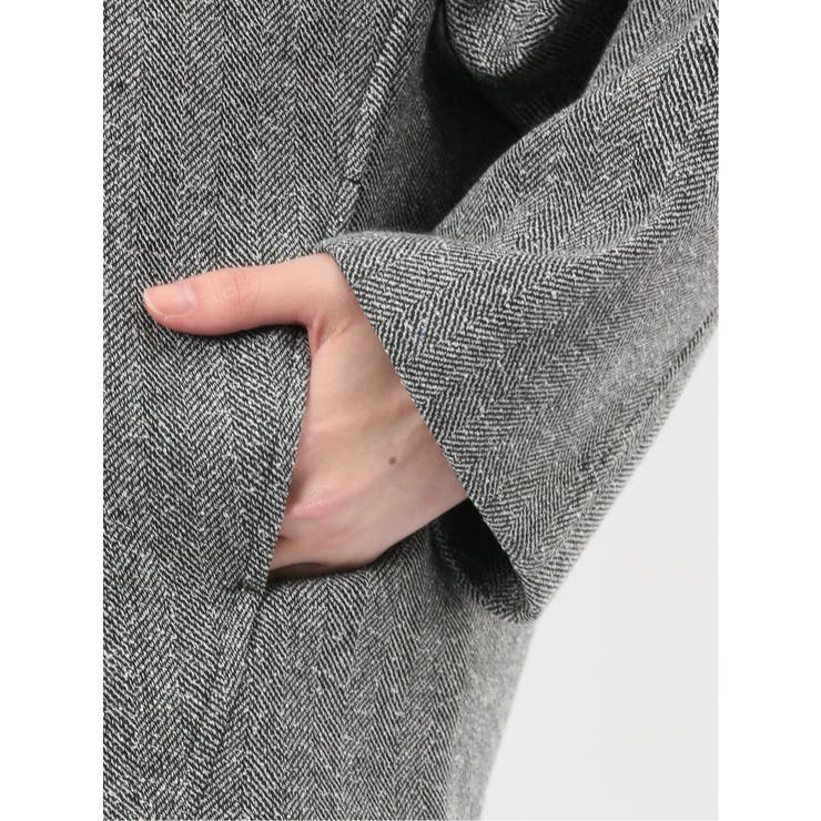 ツイード調ボンディング ノーカラーブルゾン | TAKA-Q WOMEN | 詳細画像20 