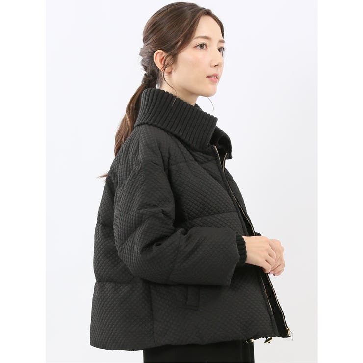 衿ニット エンボス ショートダウン | TAKA-Q WOMEN | 詳細画像4 