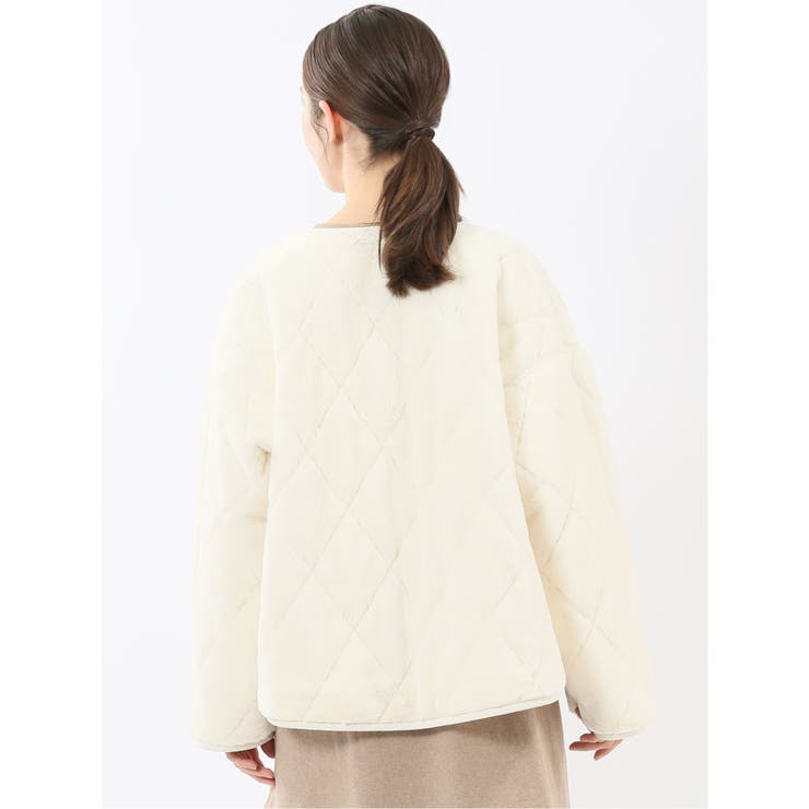 ファー×キルト リバーシブル ショート中綿ブルゾン | TAKA-Q WOMEN | 詳細画像15 