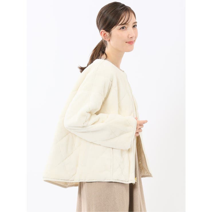 ファー×キルト リバーシブル ショート中綿ブルゾン | TAKA-Q WOMEN | 詳細画像16 