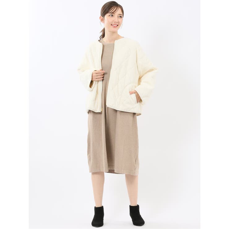 ファー×キルト リバーシブル ショート中綿ブルゾン | TAKA-Q WOMEN | 詳細画像17 