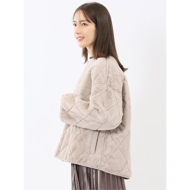 ファー×キルト リバーシブル ショート中綿ブルゾン | TAKA-Q WOMEN | 詳細画像2 