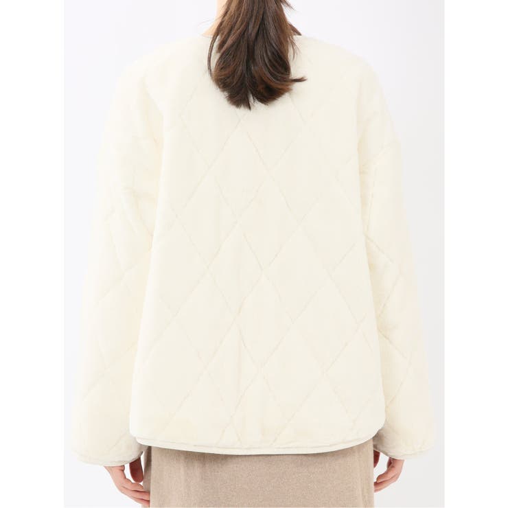 ファー×キルト リバーシブル ショート中綿ブルゾン | TAKA-Q WOMEN | 詳細画像20 