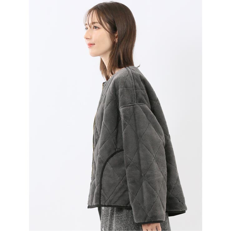 ファー×キルト リバーシブル ショート中綿ブルゾン | TAKA-Q WOMEN | 詳細画像25 