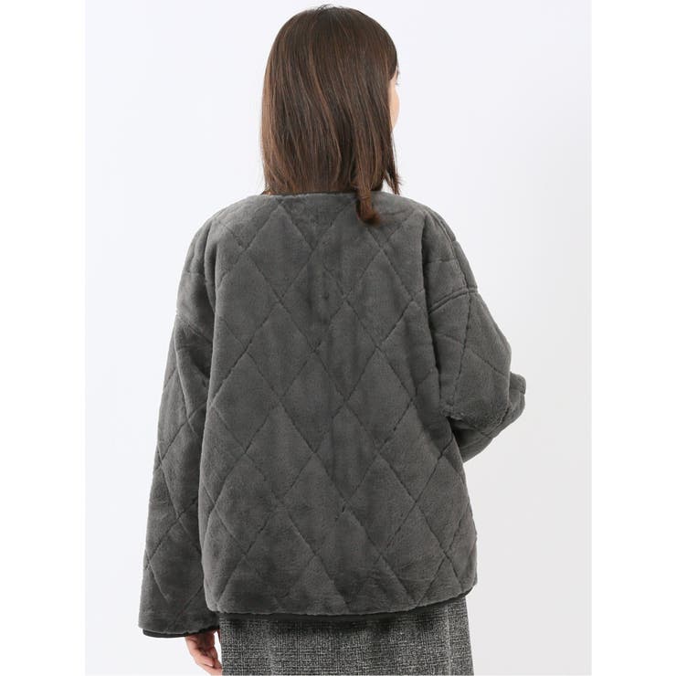 ファー×キルト リバーシブル ショート中綿ブルゾン | TAKA-Q WOMEN | 詳細画像26 