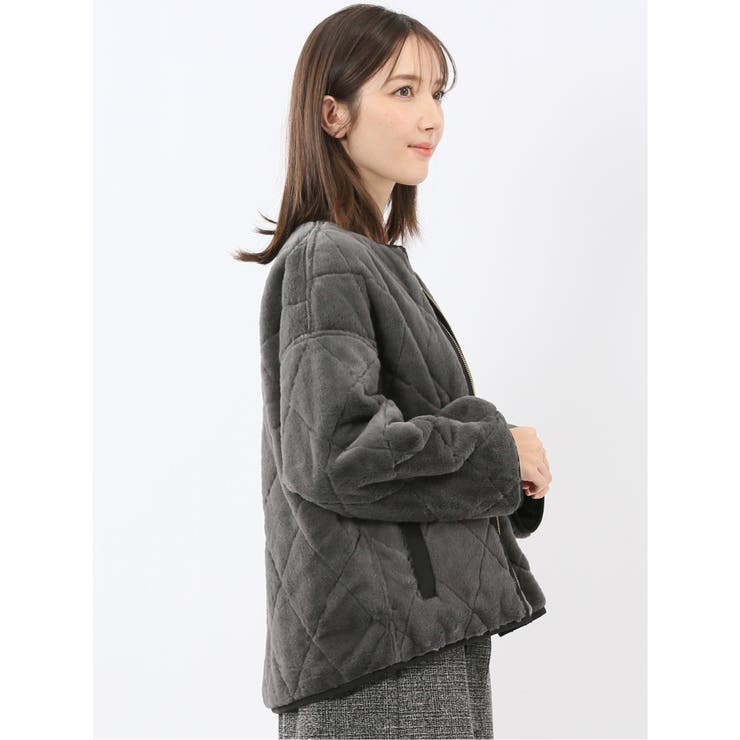 ファー×キルト リバーシブル ショート中綿ブルゾン | TAKA-Q WOMEN | 詳細画像27 