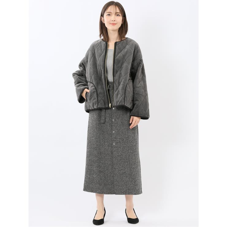 ファー×キルト リバーシブル ショート中綿ブルゾン | TAKA-Q WOMEN | 詳細画像28 