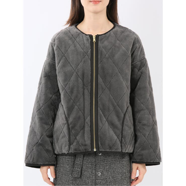 ファー×キルト リバーシブル ショート中綿ブルゾン | TAKA-Q WOMEN | 詳細画像29 