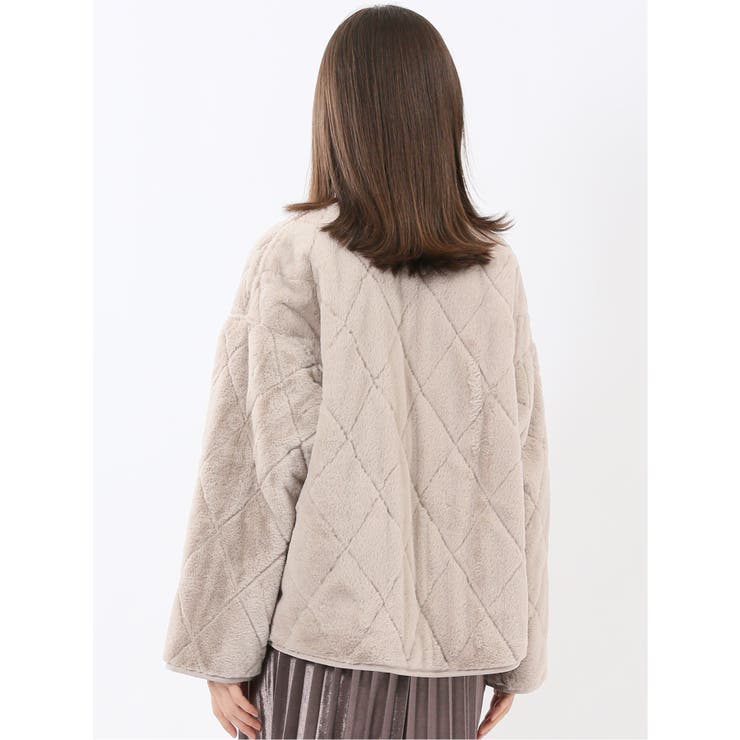 ファー×キルト リバーシブル ショート中綿ブルゾン | TAKA-Q WOMEN | 詳細画像3 