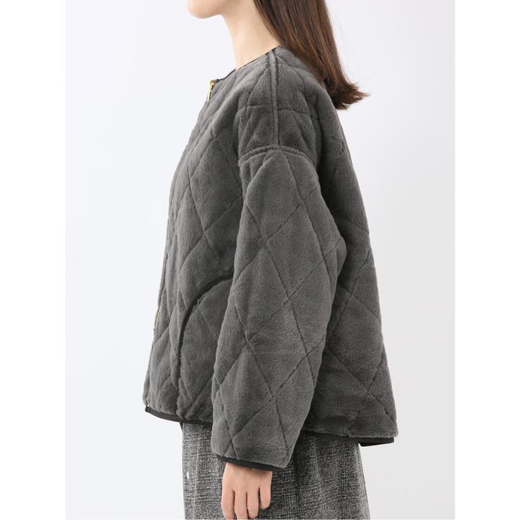 ファー×キルト リバーシブル ショート中綿ブルゾン | TAKA-Q WOMEN | 詳細画像30 