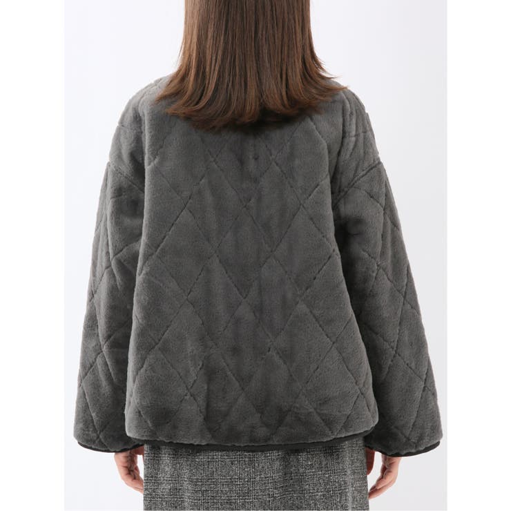 ファー×キルト リバーシブル ショート中綿ブルゾン | TAKA-Q WOMEN | 詳細画像31 