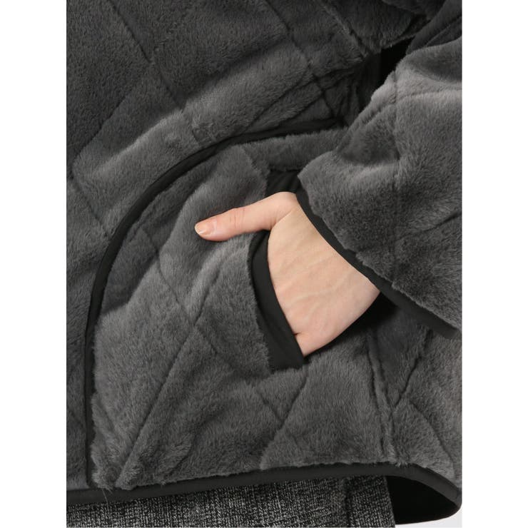 ファー×キルト リバーシブル ショート中綿ブルゾン | TAKA-Q WOMEN | 詳細画像33 