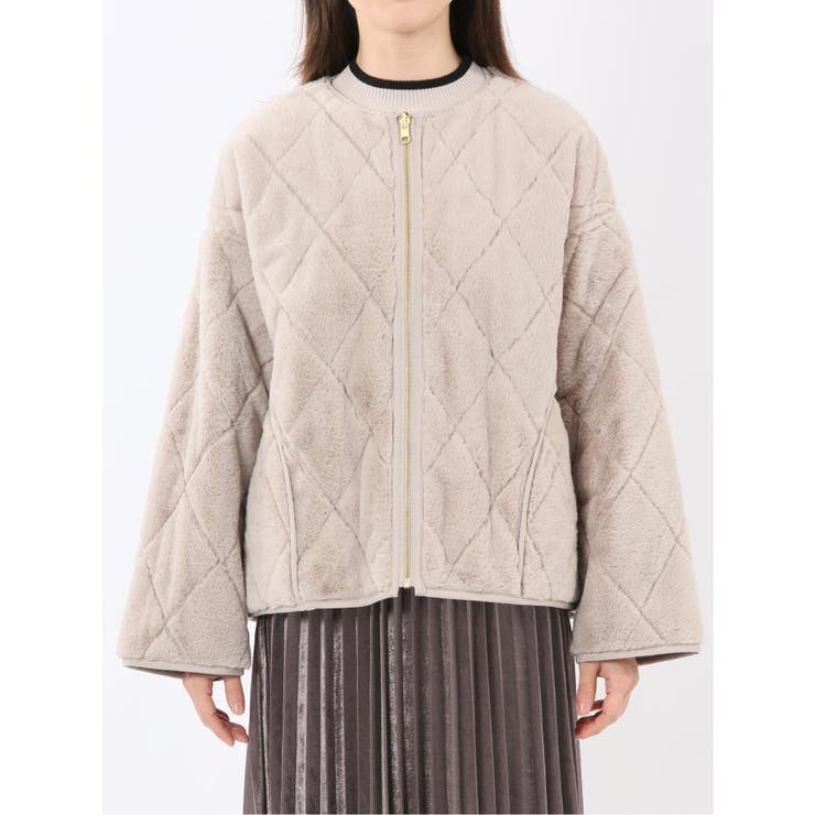 ファー×キルト リバーシブル ショート中綿ブルゾン | TAKA-Q WOMEN | 詳細画像5 