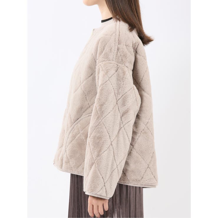 ファー×キルト リバーシブル ショート中綿ブルゾン | TAKA-Q WOMEN | 詳細画像6 