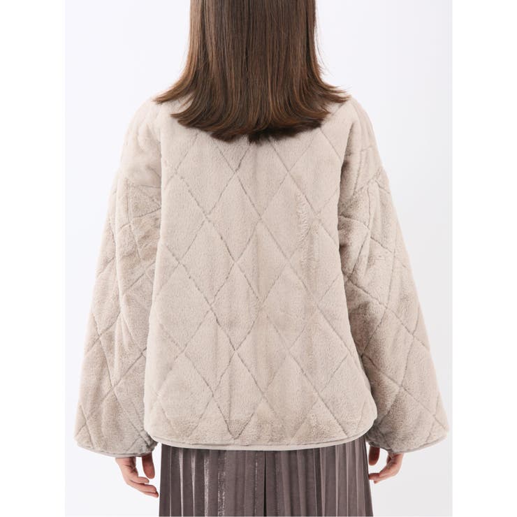 ファー×キルト リバーシブル ショート中綿ブルゾン | TAKA-Q WOMEN | 詳細画像7 