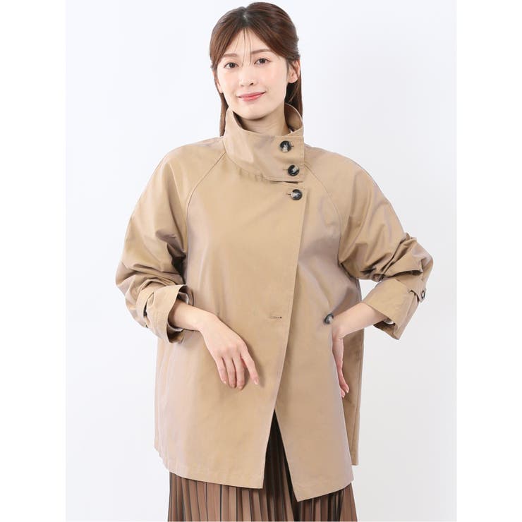 スタンドカラー ダブルトレンチコート | TAKA-Q WOMEN | 詳細画像1 