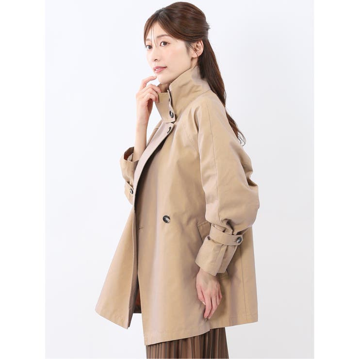 スタンドカラー ダブルトレンチコート | TAKA-Q WOMEN | 詳細画像2 