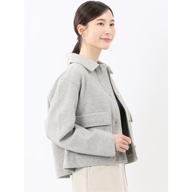 起毛 ショートブルゾン | TAKA-Q WOMEN | 詳細画像4 