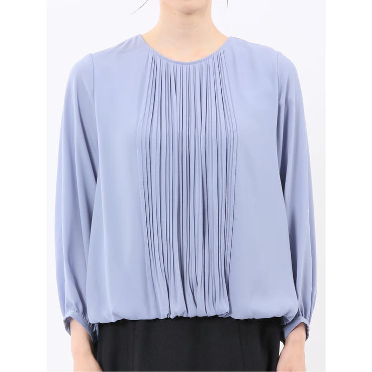 消しプリーツ 長袖プルオーバーブラウス | TAKA-Q WOMEN | 詳細画像28 