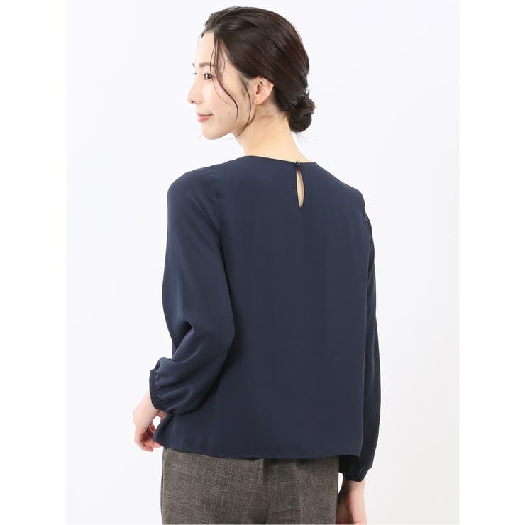 消しプリーツ 長袖プルオーバーブラウス | TAKA-Q WOMEN | 詳細画像35 