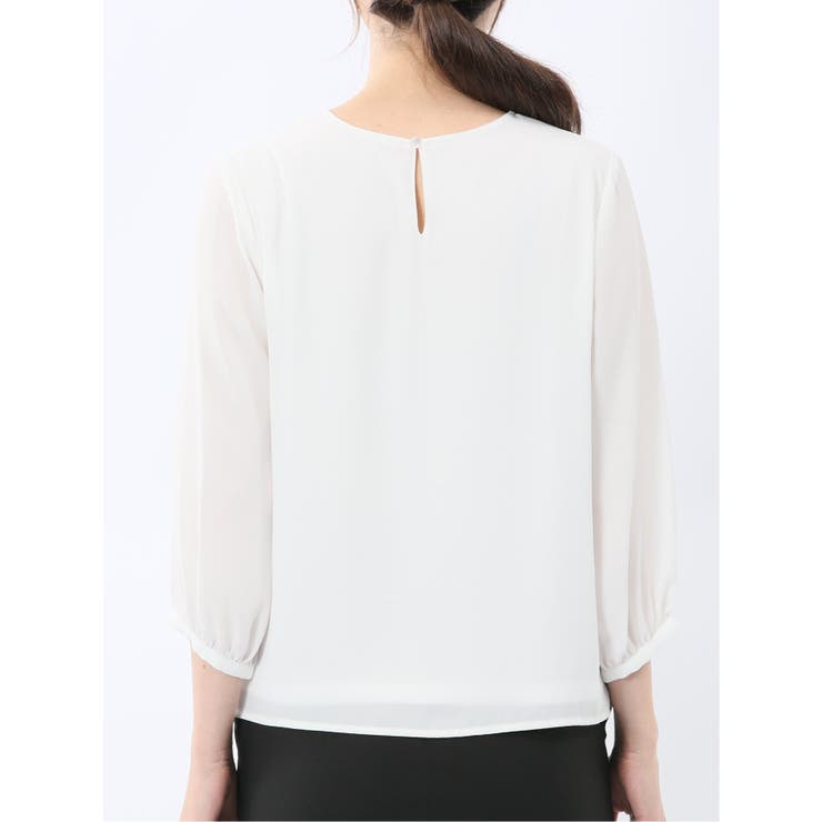 消しプリーツ 7分袖プルオーバーブラウス | TAKA-Q WOMEN | 詳細画像21 