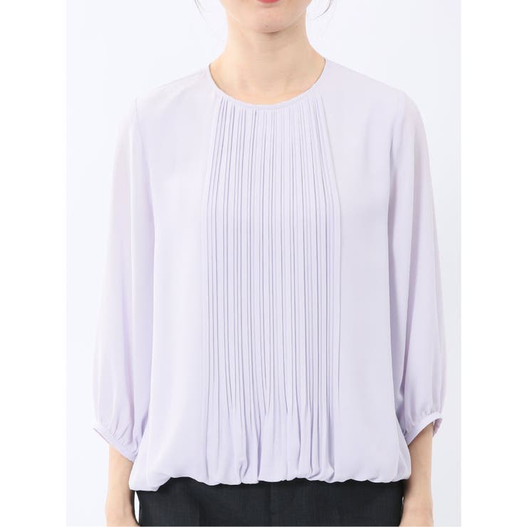 消しプリーツ 7分袖プルオーバーブラウス | TAKA-Q WOMEN | 詳細画像6 