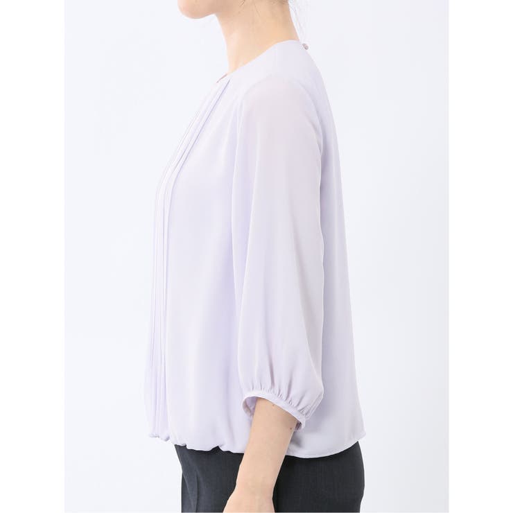 消しプリーツ 7分袖プルオーバーブラウス | TAKA-Q WOMEN | 詳細画像7 