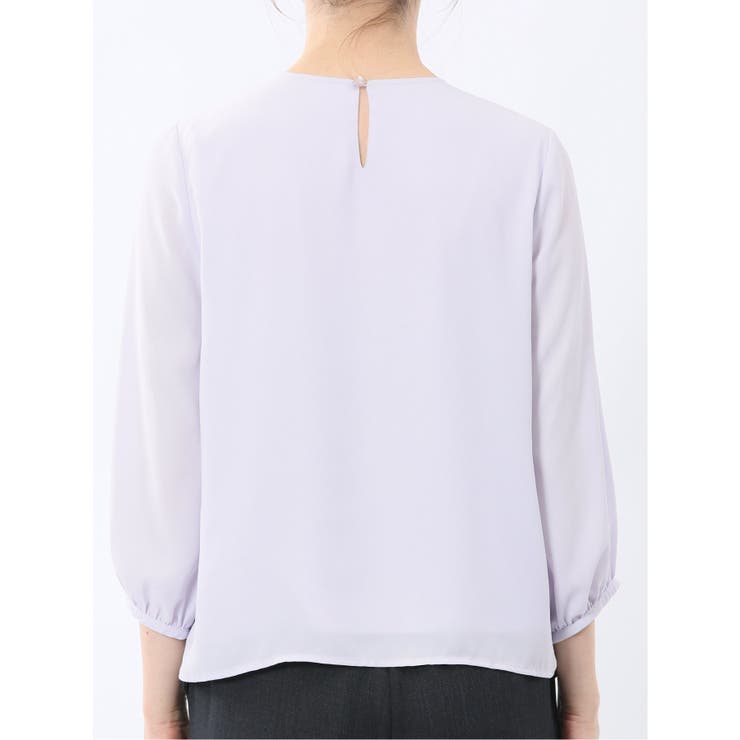 消しプリーツ 7分袖プルオーバーブラウス | TAKA-Q WOMEN | 詳細画像8 