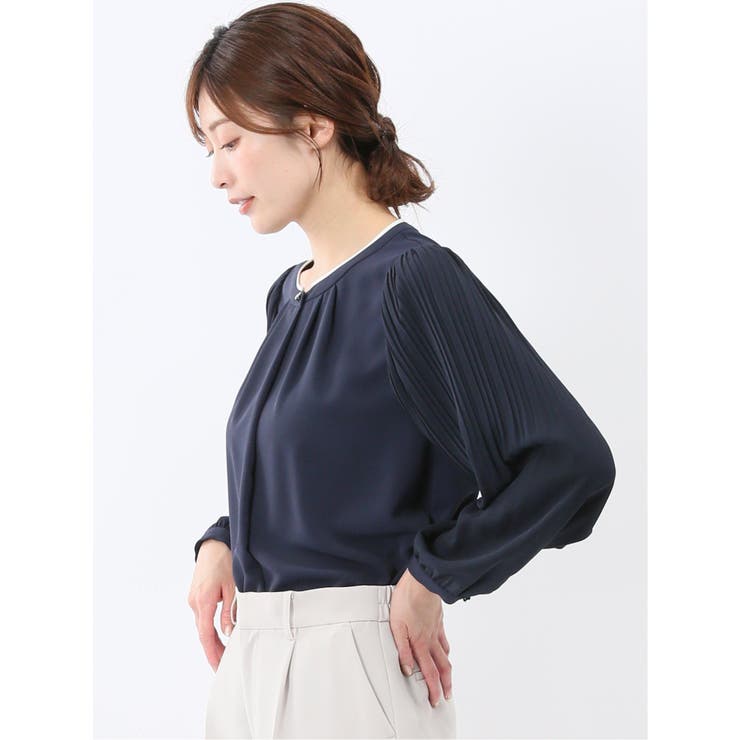 袖プリーツ プルオーバーブラウス | TAKA-Q WOMEN | 詳細画像28 